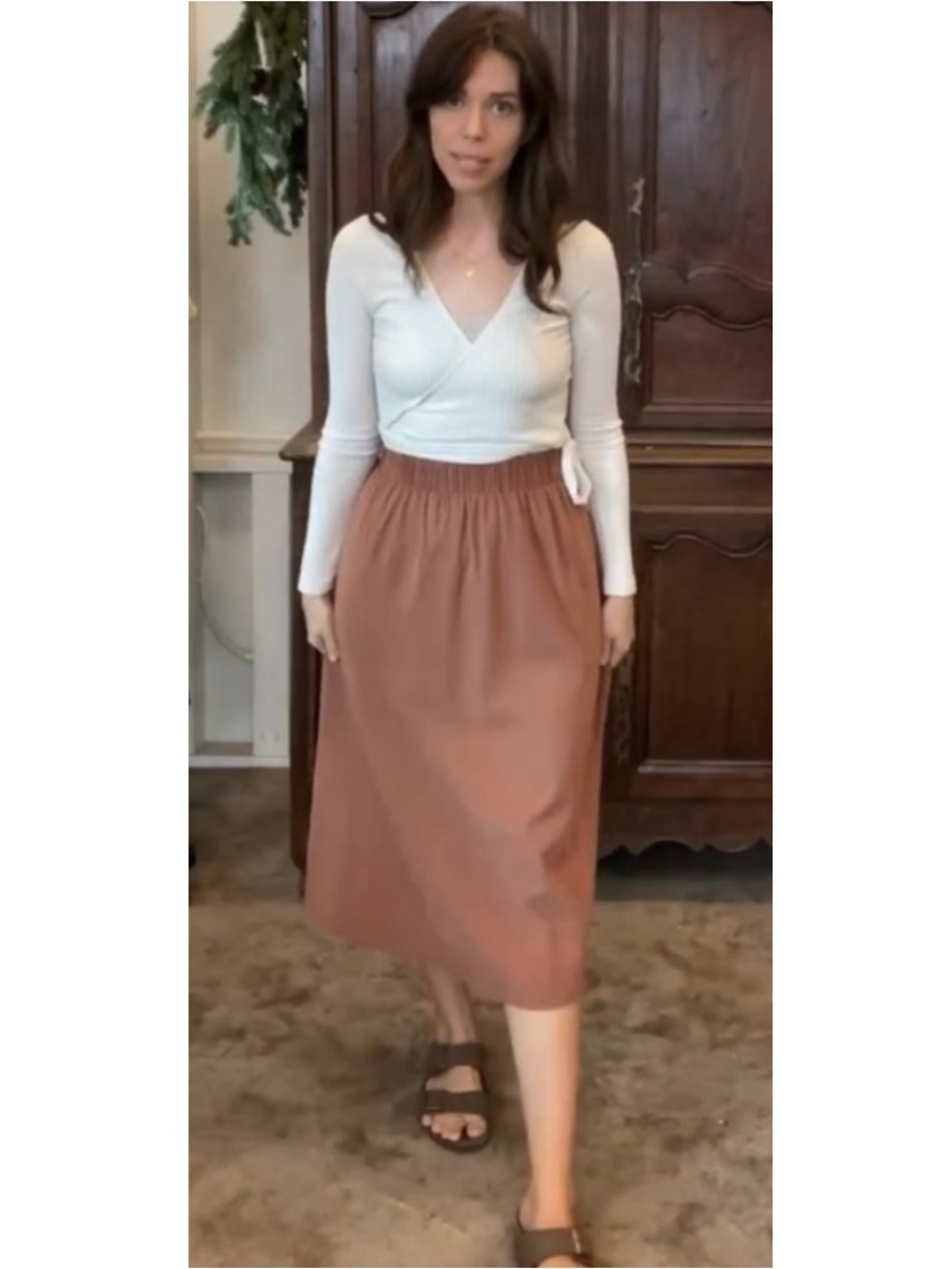 Neuflora Abilene Cotton Midi Skirt Large